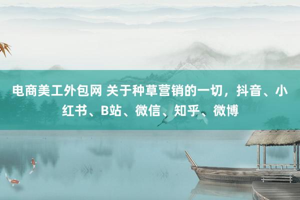 电商美工外包网 关于种草营销的一切，抖音、小红书、B站、微信、知乎、微博