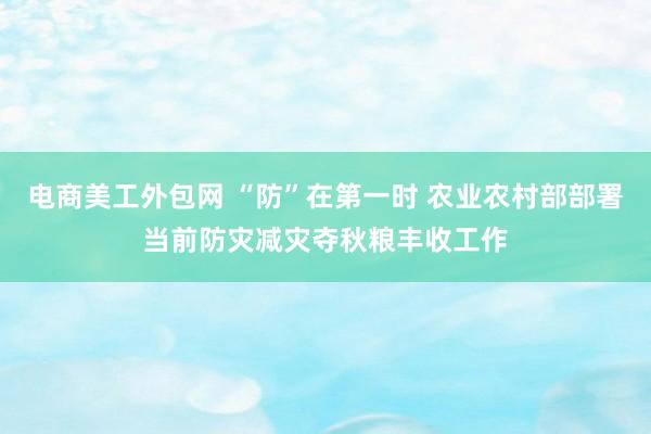 电商美工外包网 “防”在第一时 农业农村部部署当前防灾减灾夺秋粮丰收工作