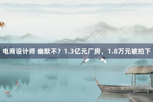 电商设计师 幽默不？1.3亿元厂房，1.8万元被拍下