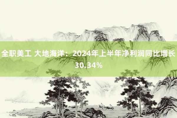 全职美工 大地海洋：2024年上半年净利润同比增长30.34%